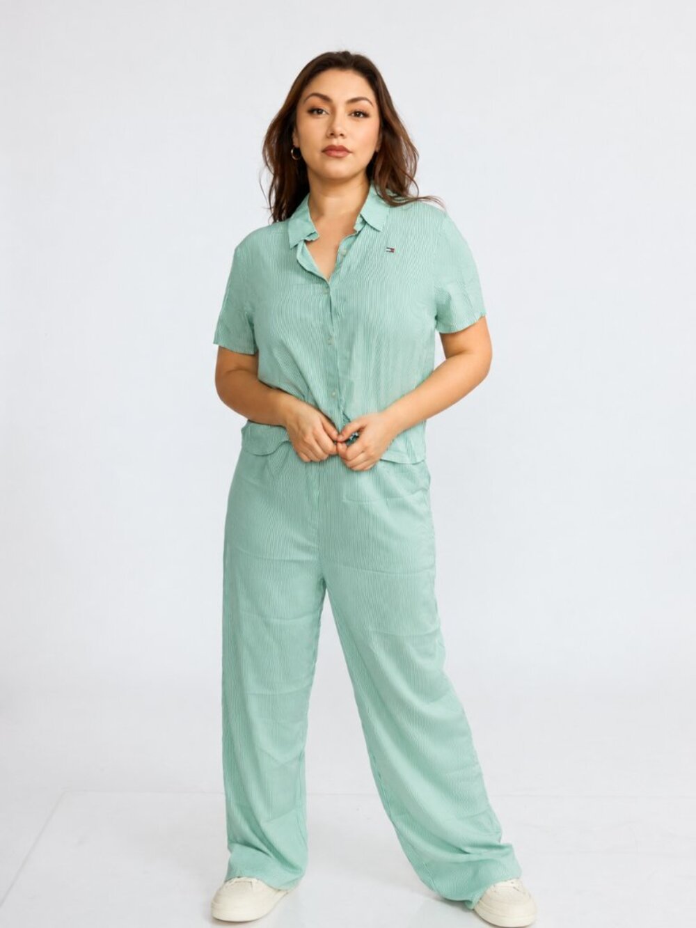 Tommy Hilfiger Women’s Striped Two-Piece Pajama Set
